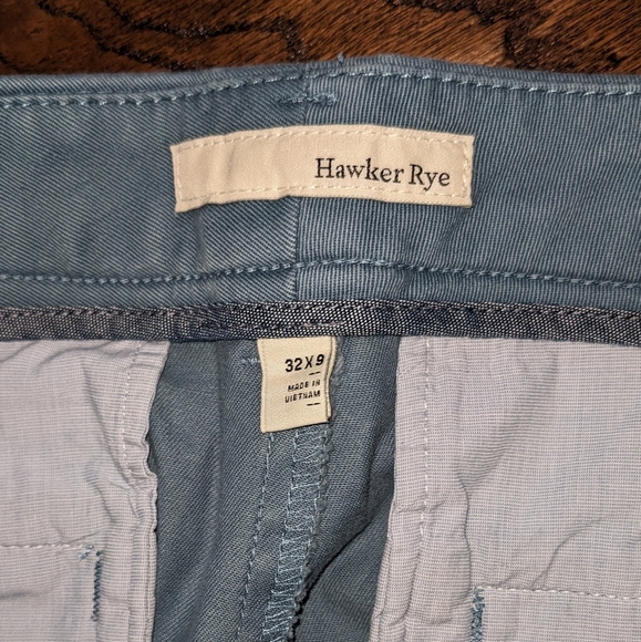 Hawker Rye Flat Front Shorts in Pale Blue - Picture 2 of 7